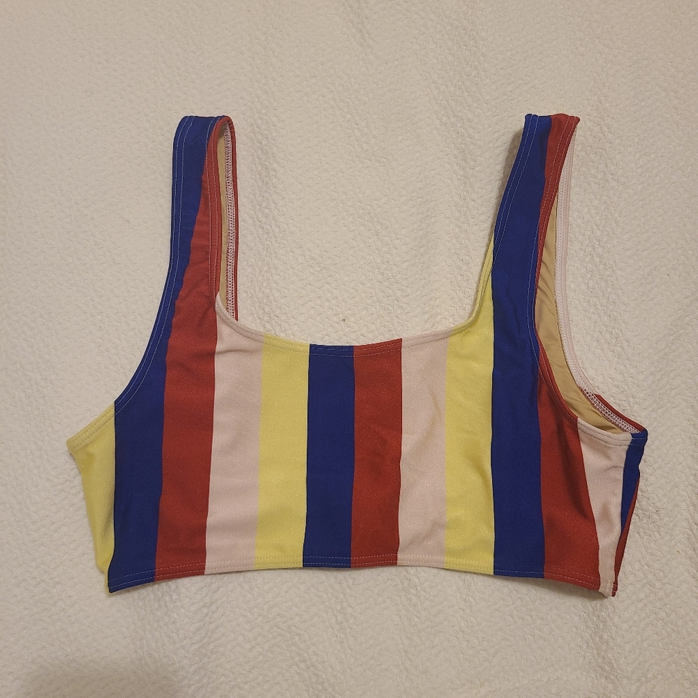 American Apparel Striped swim top